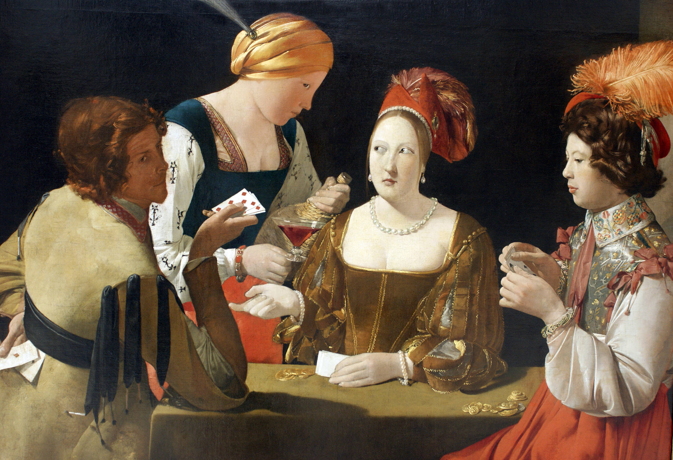 Things to see when at the Louvre Museum - The cheat with the ace of diamonds